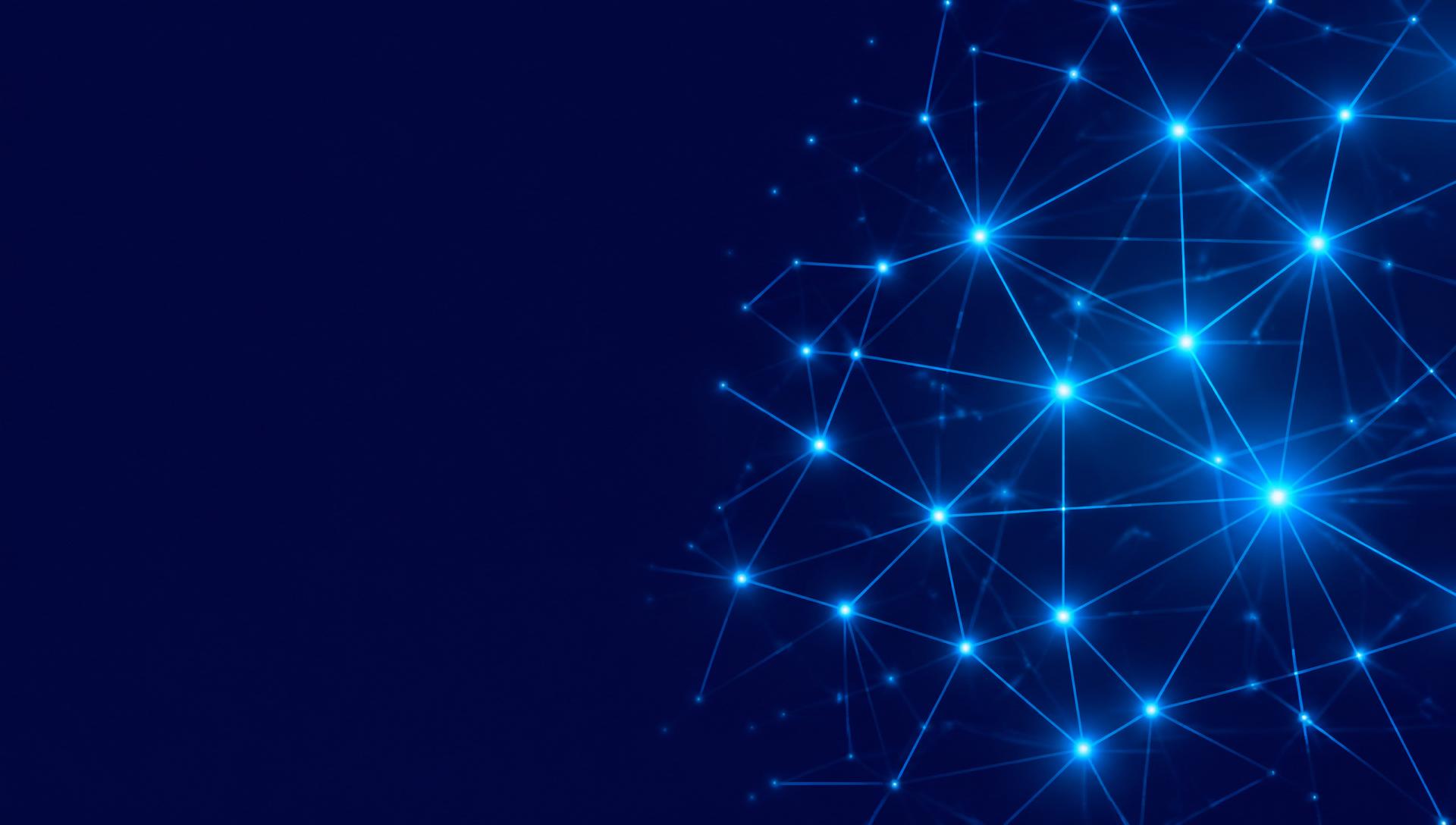 Abstract illustration of a Sandton business network linking a head office to branches and mobile endpoints